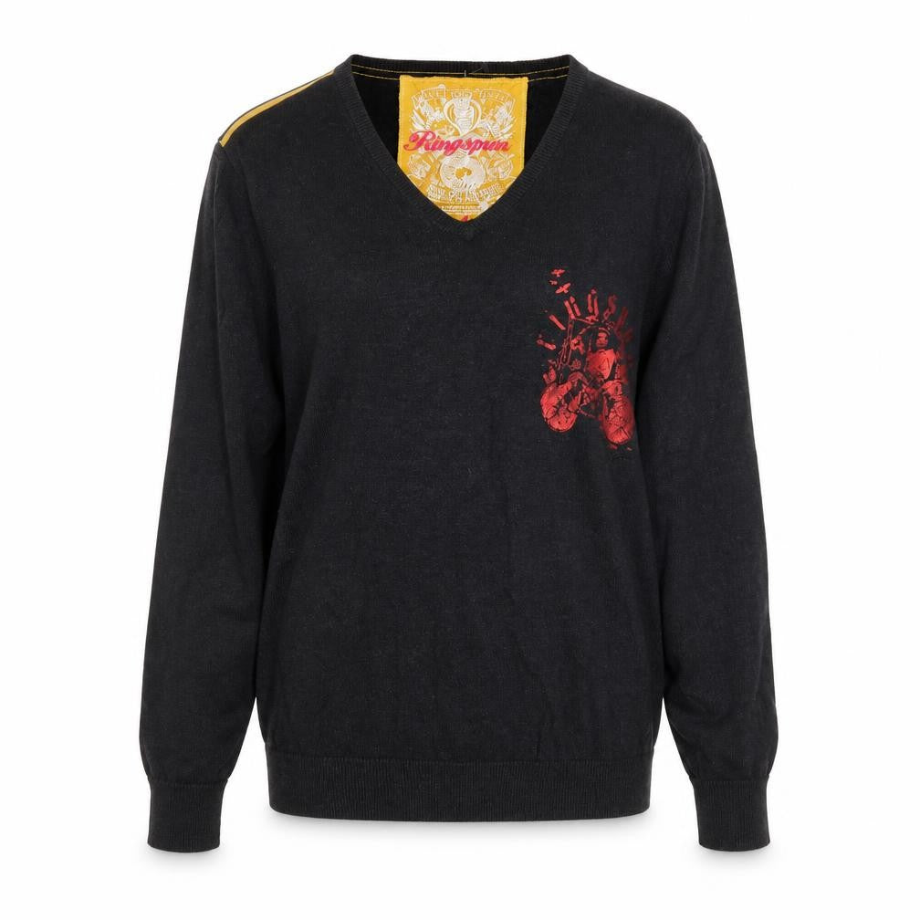 Front view of Ringspun Women's Black S jumper