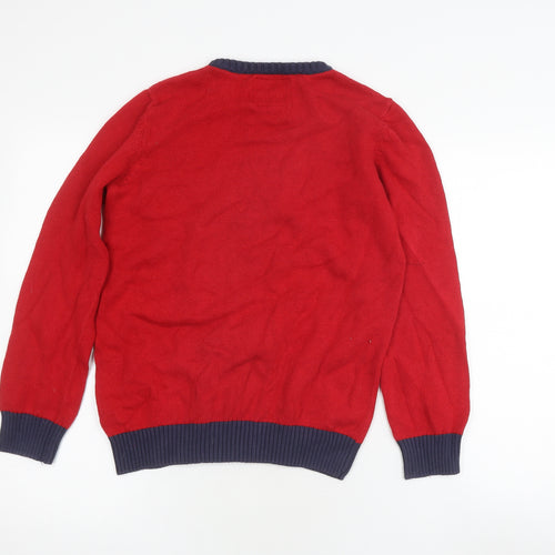 Boys Red Wool Reindeer Jumper - Blue Zoo - 12-13 Years