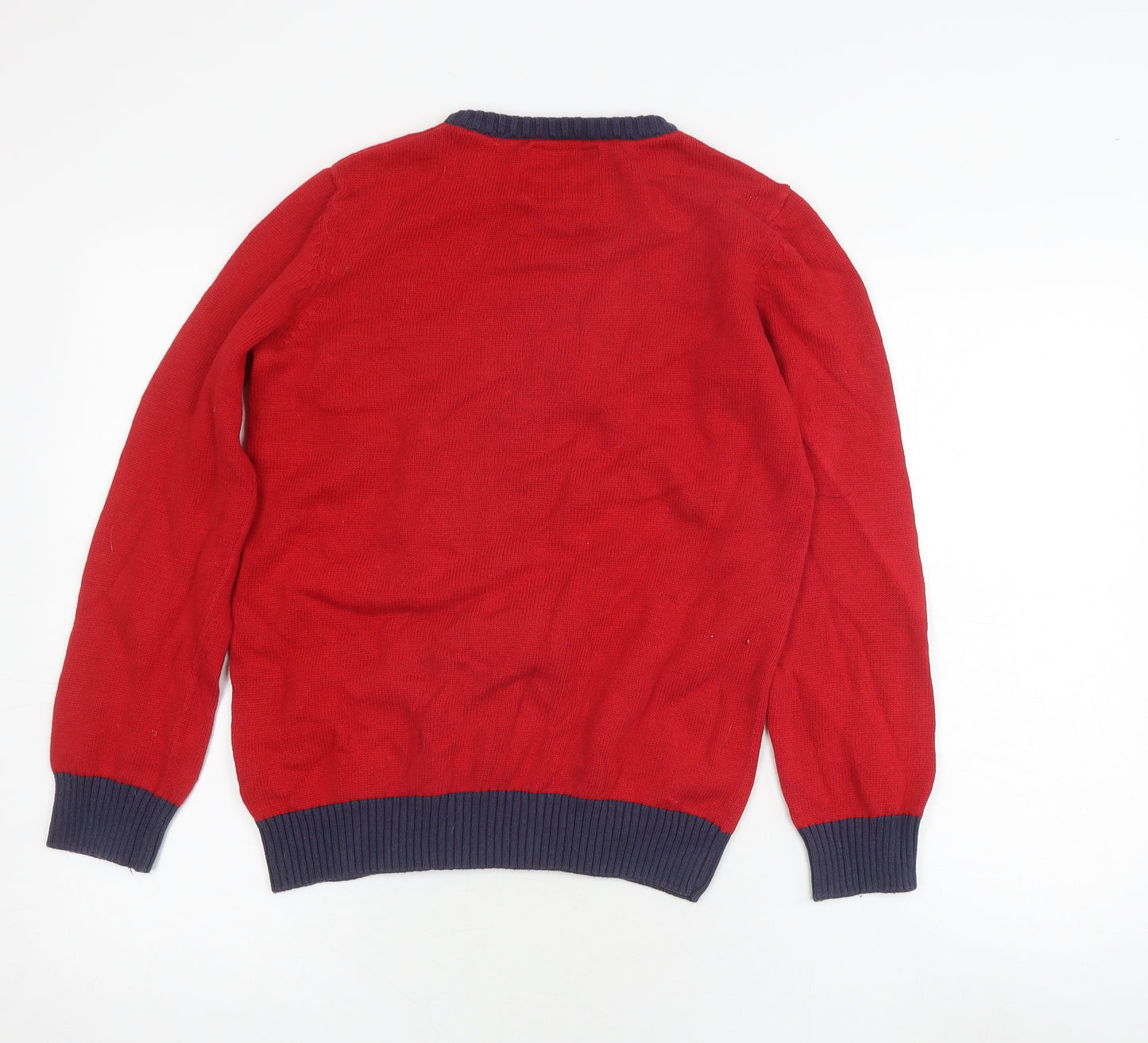 Boys Red Wool Reindeer Jumper - Blue Zoo - 12-13 Years