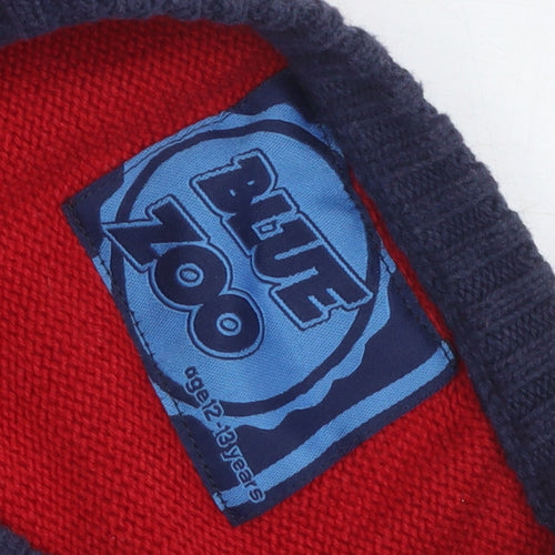 Boys Red Wool Reindeer Jumper - Blue Zoo - 12-13 Years