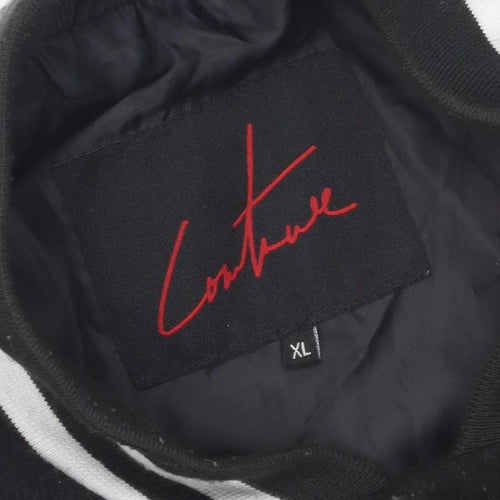 The Couture Club Unisex Black Varsity Jacket XL