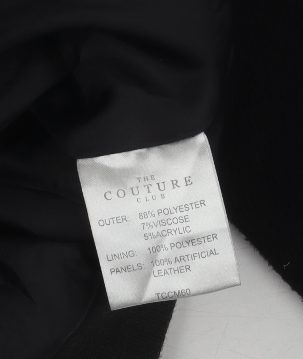 The Couture Club Unisex Black Varsity Jacket XL