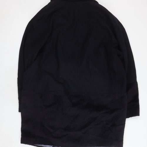 Marks and Spencer Women's Black Wool Blend Long Coat Size 18