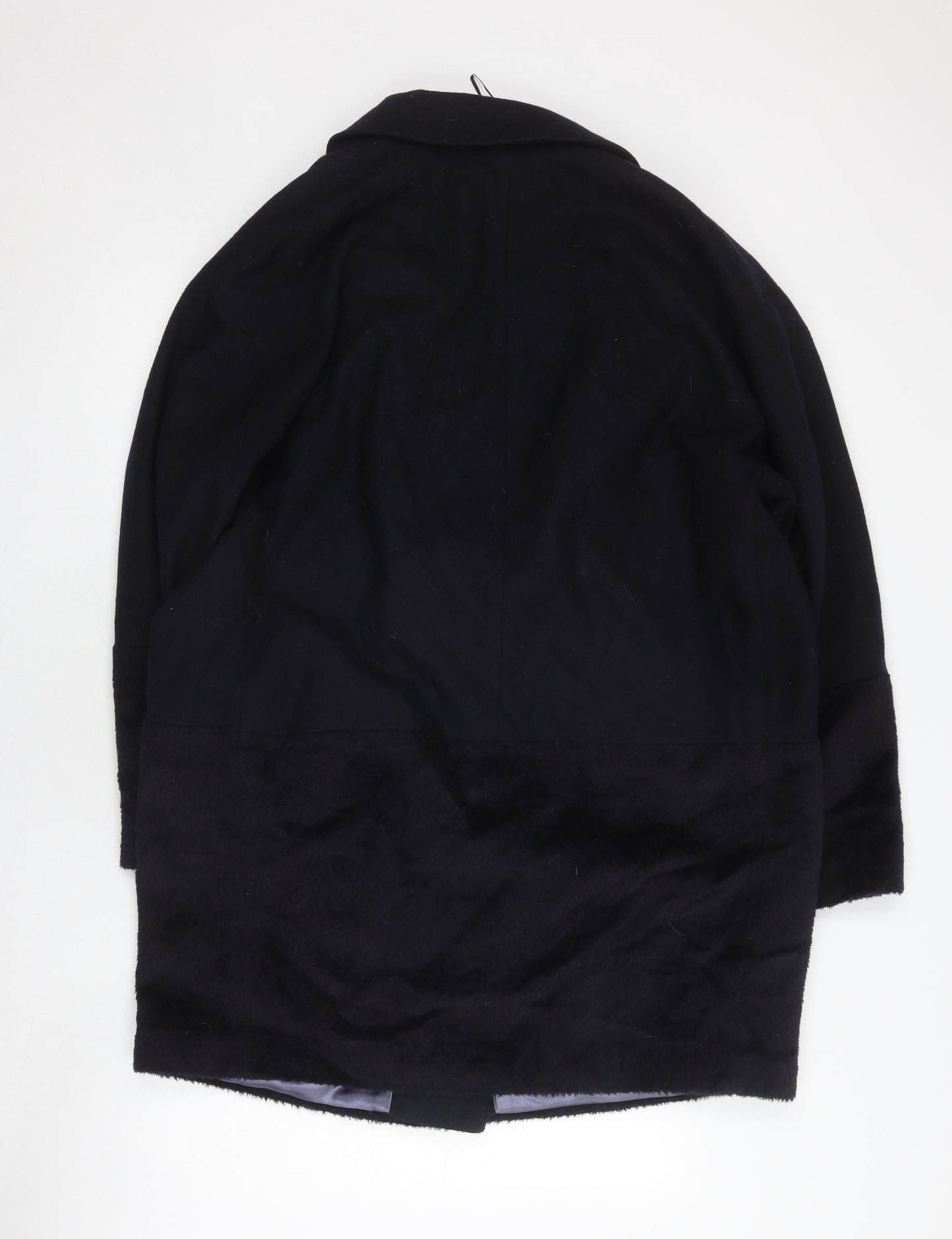 Marks and Spencer Women's Black Wool Blend Long Coat Size 18