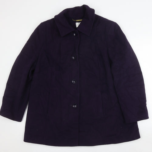 Eastex Women's Purple Wool Blend Overcoat Size 18