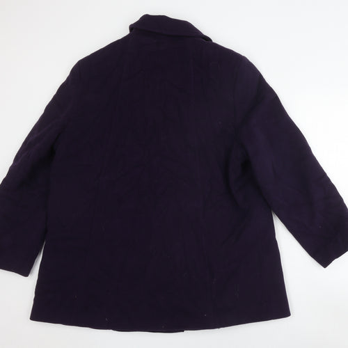 Eastex Women's Purple Wool Blend Overcoat Size 18