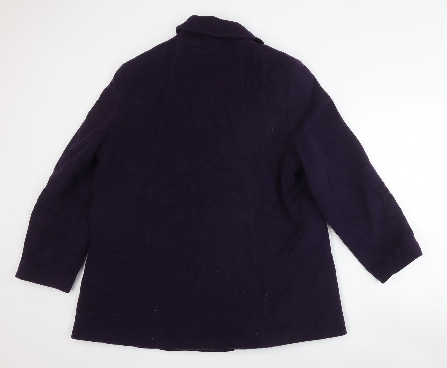 Eastex Women's Purple Wool Blend Overcoat Size 18
