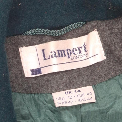 Lampert Women's Green Wool Overcoat Size 14