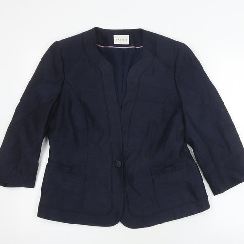 Eastex Women's Blue Blazer Size 10, 3/4 Sleeve Business Jacket