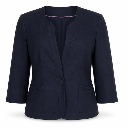 Eastex Women's Blue Blazer Size 10, 3/4 Sleeve Business Jacket