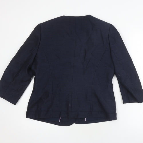 Eastex Women's Blue Blazer Size 10, 3/4 Sleeve Business Jacket