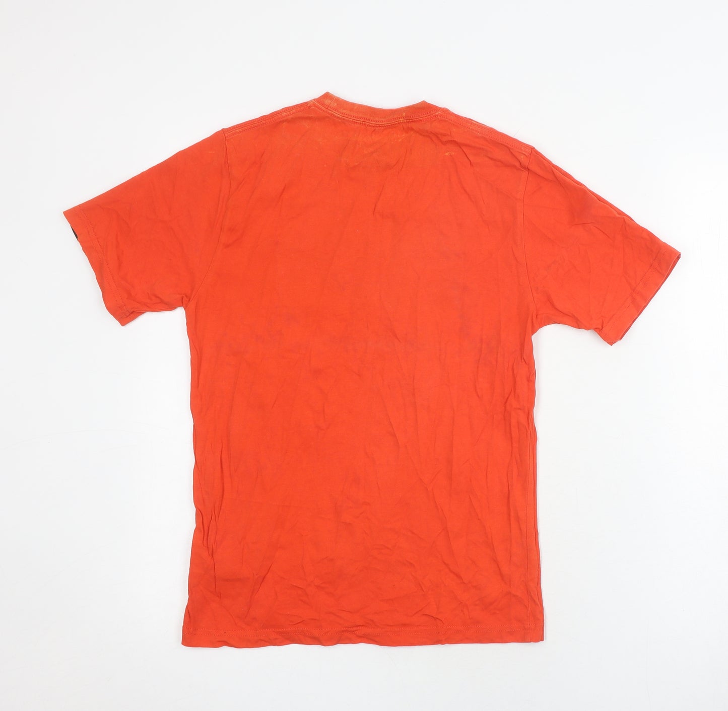 Vans Unisex Orange T-Shirt M Casual Cotton Logo