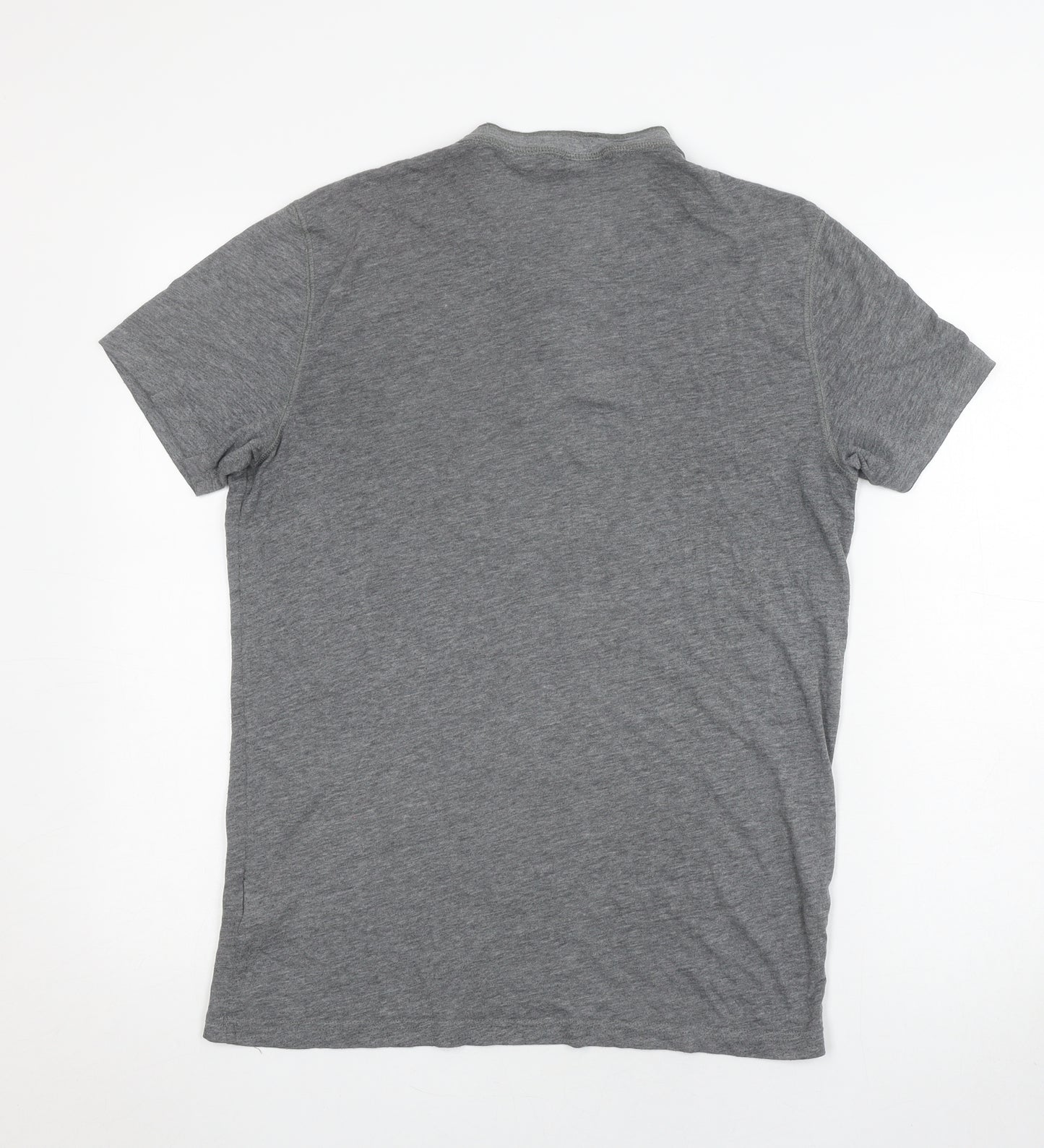 Abercrombie & Fitch Men's Grey Henley T-Shirt M