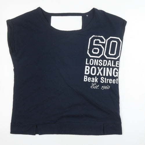 Lonsdale Women Blue Jersey T-Shirt Size 12