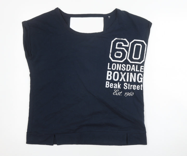 Lonsdale Women Blue Jersey T-Shirt Size 12