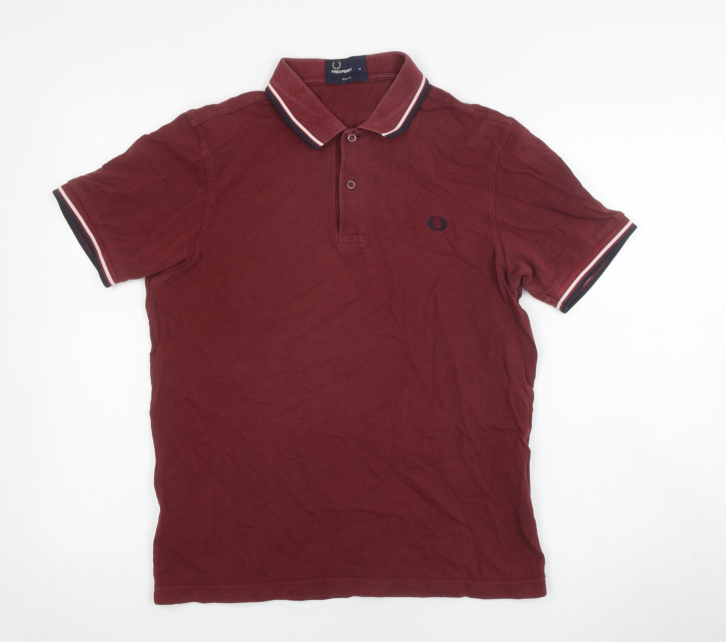 Fred Perry Men's Red Slim Fit Polo M