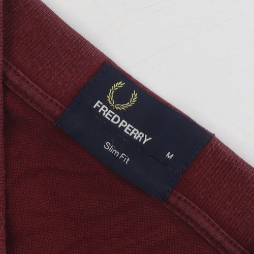 Fred Perry Men's Red Slim Fit Polo M