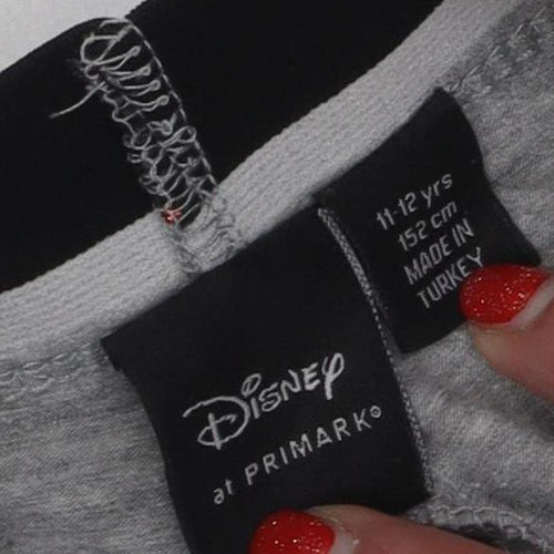 Disney Girls Grey Leggings 11-12 Years Mickey Mouse Design