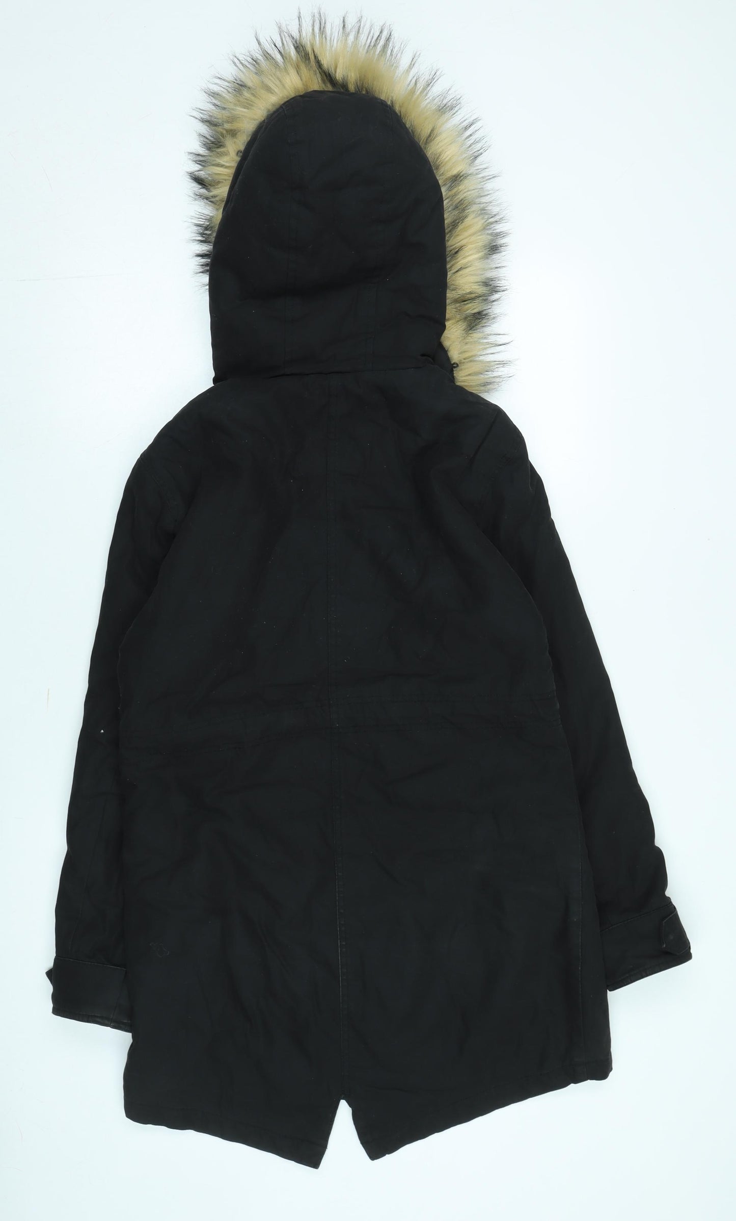 New Look Women's Black Parka Coat Size 10