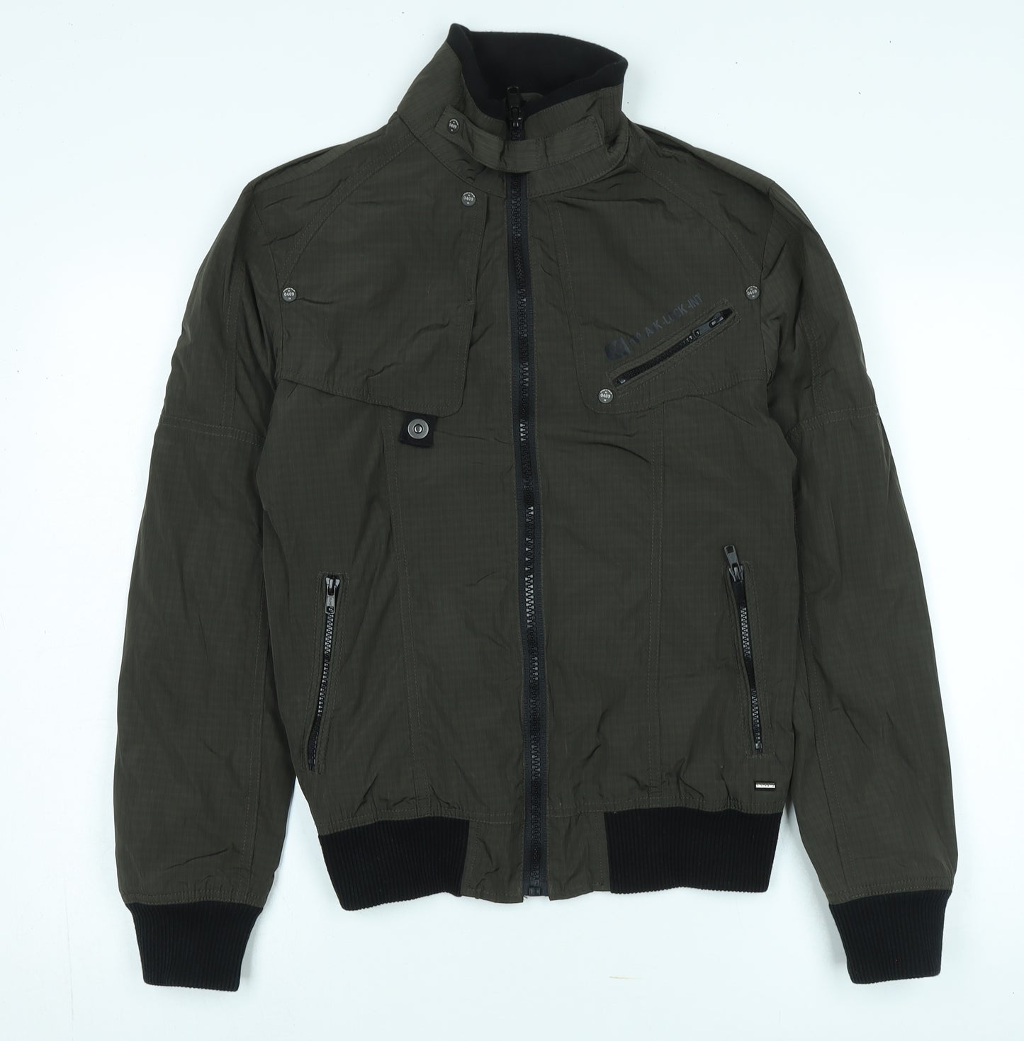 Next Men's Green Bomber Jacket S, Windproof