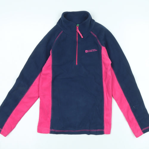 Mountain Warehouse Girls Fleece Jacket Blue Pink 7 Years