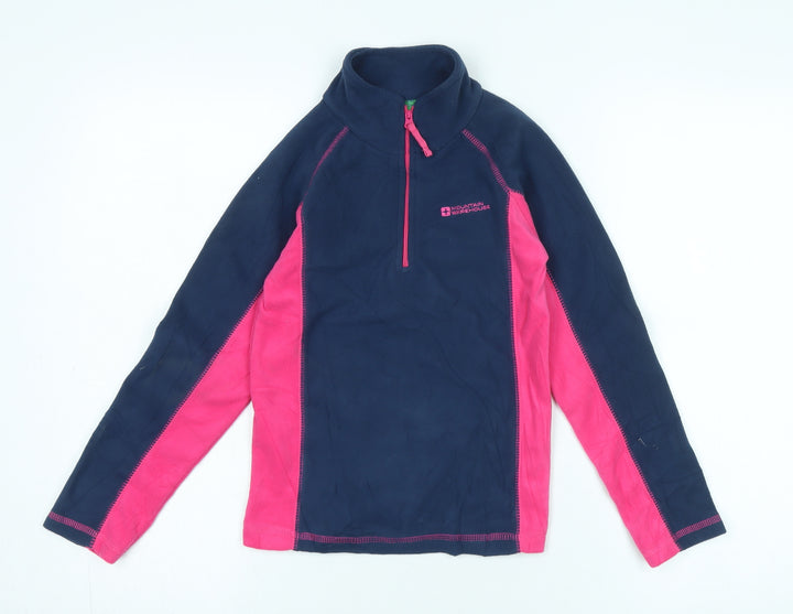 Mountain Warehouse Girls Fleece Jacket Blue Pink 7 Years