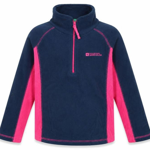 Mountain Warehouse Girls Fleece Jacket Blue Pink 7 Years