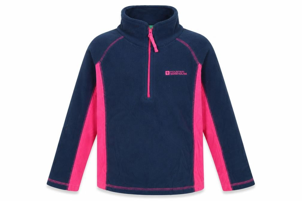 Mountain Warehouse Girls Fleece Jacket Blue Pink 7 Years