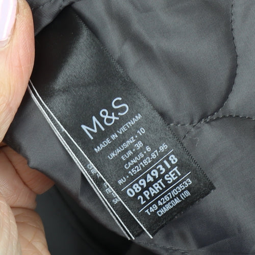 Marks and Spencer Women's Grey Parka Coat Size 10