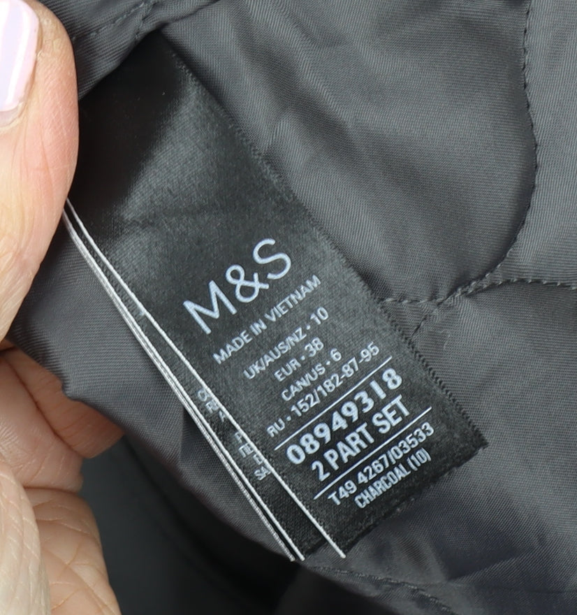 Marks and Spencer Women's Grey Parka Coat Size 10