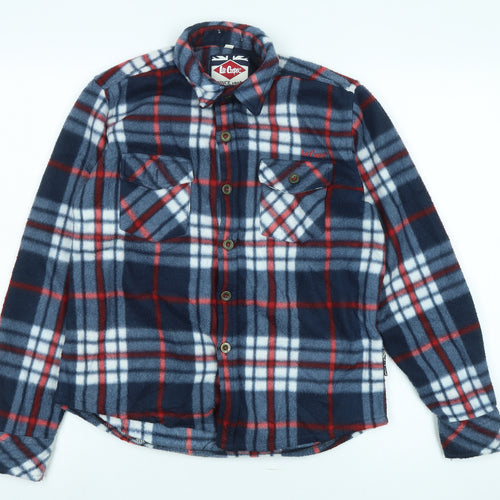Lee Cooper Boys Multicoloured Checkered Shirt Jacket, 13 Years