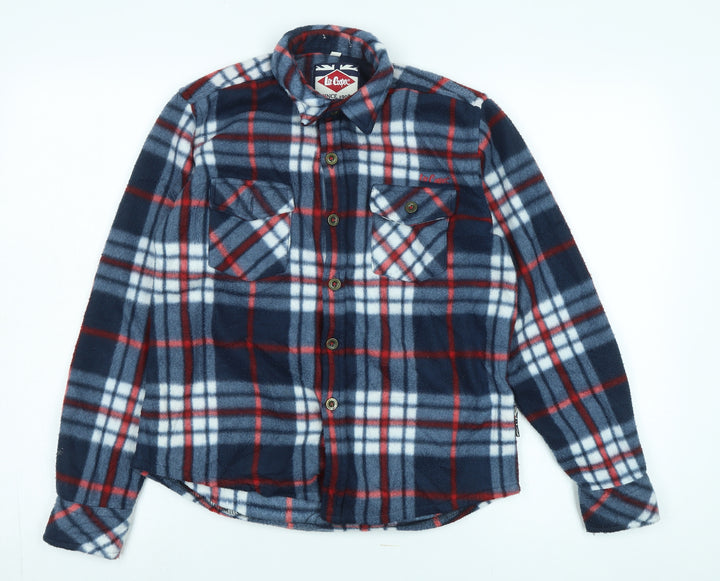 Lee Cooper Boys Multicoloured Checkered Shirt Jacket, 13 Years