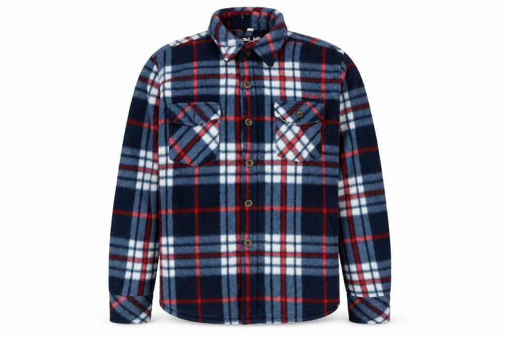 Front view of Lee Cooper boys’ multicoloured checkered shirt jacket, 13 years