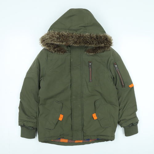 Matalan Boys Green Hooded Parka Coat 7 Years