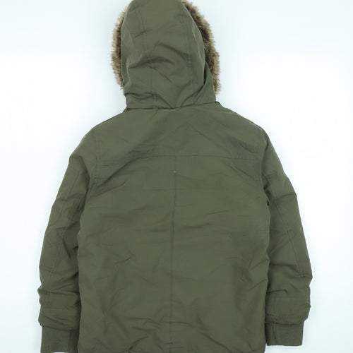 Matalan Boys Green Hooded Parka Coat 7 Years