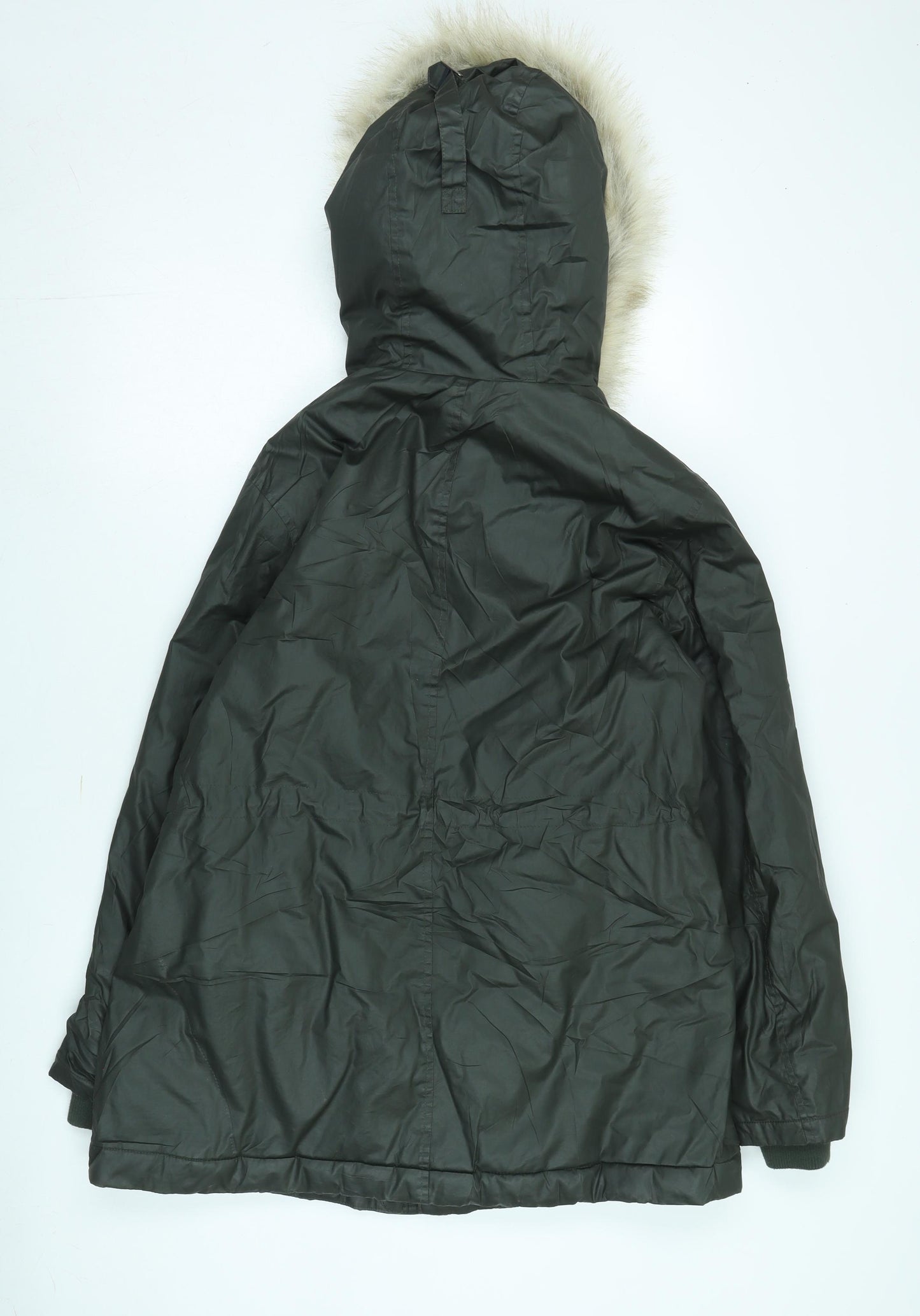 Marks and Spencer Women's Green Parka Coat, Size 14