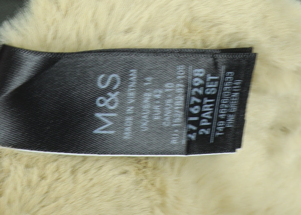 Marks and Spencer Women's Green Parka Coat, Size 14