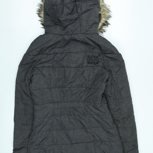 Superdry Women's Grey Parka Jacket, Size S, Winter Ready