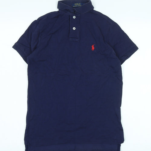 Ralph Lauren Men's Blue Polo Shirt S Slim Fit Cotton