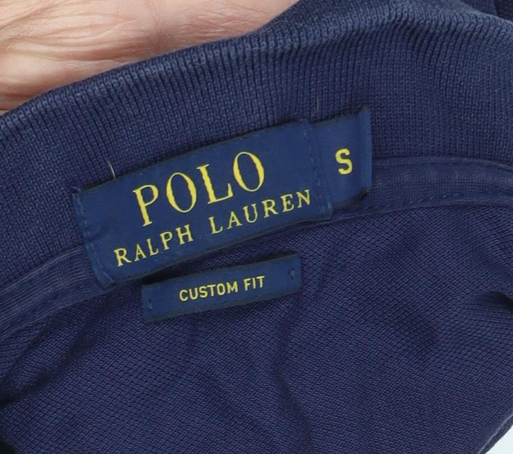 Ralph Lauren Men's Blue Polo Shirt S Slim Fit Cotton