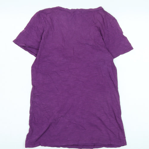 Gap Women's Purple V-Neck T-Shirt Size S