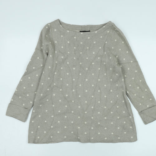 Cynthia Rowley Women's Grey Polka Dot Pullover Jumper - Size S