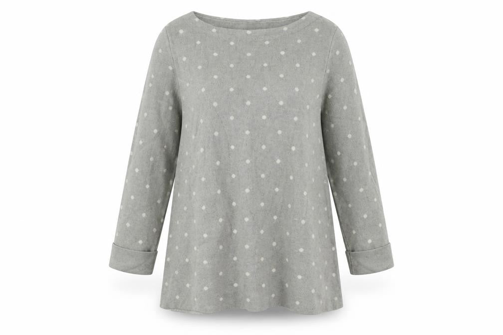 Front view of Cynthia Rowley Women's Grey Polka Dot jumper -, size S