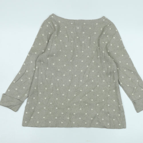 Cynthia Rowley Women's Grey Polka Dot Pullover Jumper - Size S