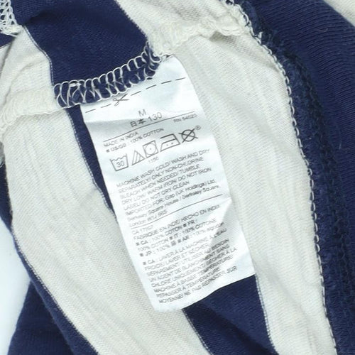 Gap Boys Beige Striped Cotton Hoodie Pullover Size 8-9 Years