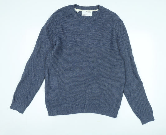 Selected Homme Blue Knit Pullover Jumper