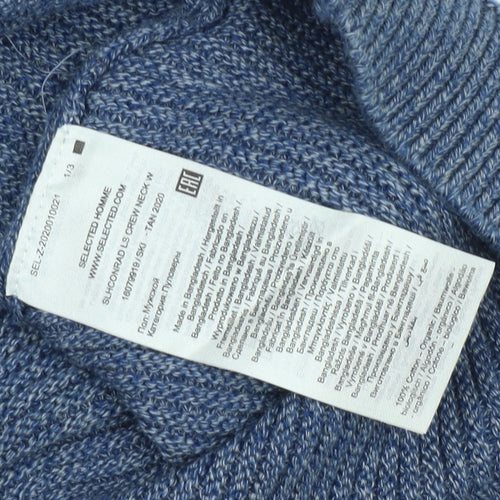 Selected Homme Blue Knit Pullover Jumper