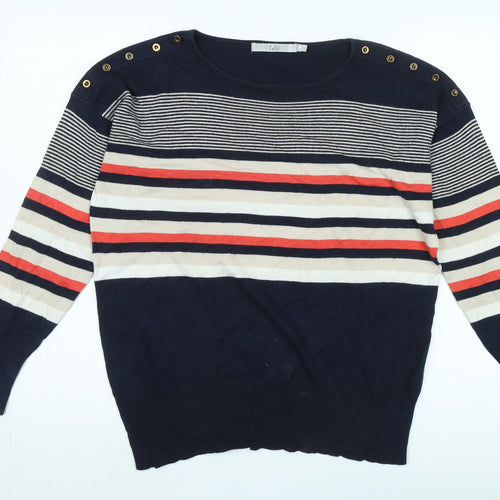 Isle Women's Multicoloured Striped Pullover Jumper - S