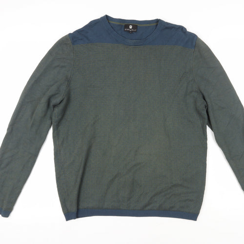 Steel & Jelly Men's Green Pullover Jumper M