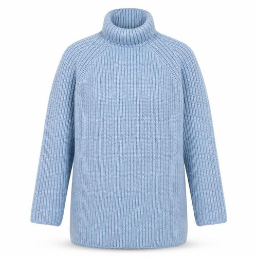 Marks and Spencer Girls Blue Roll Neck Jumper 10-11 Years